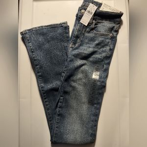 American Eagle Hi-Rise Skinny Kick Jeans Next Level Stretch Sky Blue Standard 00